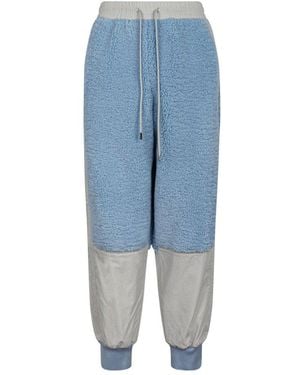 JW Anderson Drawstring Tapered-Leg Trousers - Blue