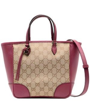 Gucci Panelled Logo Tote Bag - Brown