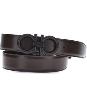 Ferragamo Gancini Reversible Belt - White