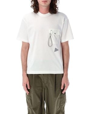 and wander Carabiner-Detailed Crewneck T-Shirt - White