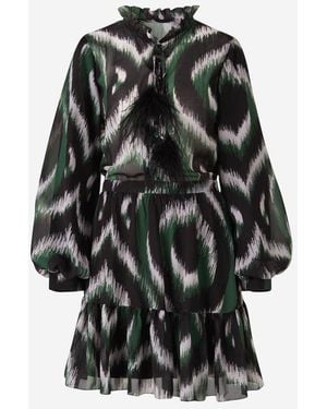 ANDRES OTALORA Mini Roa Ruffle Dress - Black