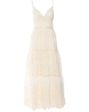 ERMANNO FIRENZE Eyelet Maxi Dress - White