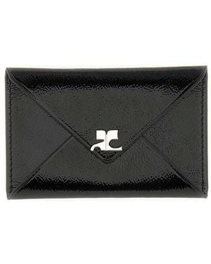 Courreges Envelope Card Holder - Black