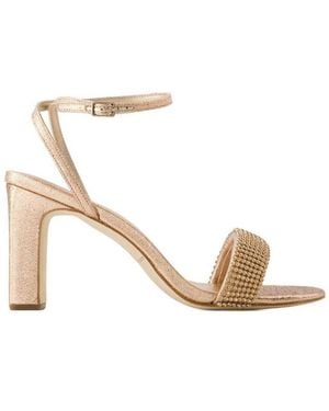 Loeffler Randall Shaylme Block Heel Sandals - Natural
