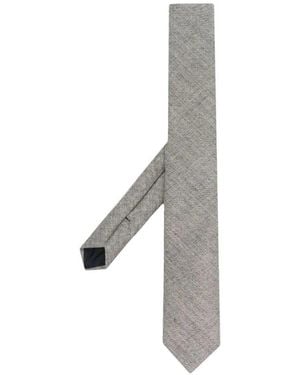 Lardini Pointed Tip Twill Tie - Grey