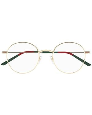 Gucci Round Frame Glasses - Metallic