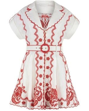 Zimmermann Lucky Embroidered Mini Dress