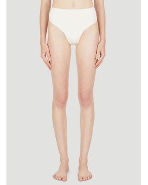 Ziah 90S High Rise Bikini Bottoms - White
