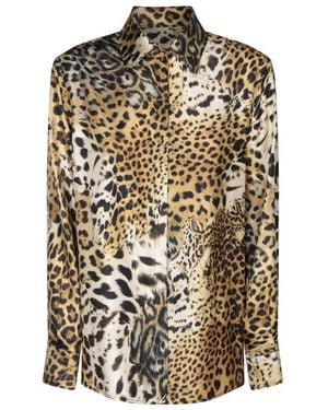 Roberto Cavalli Print Shirt - Brown