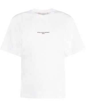 Stella McCartney Logo T-Shirt in White | Lyst
