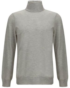 Brunello Cucinelli Turtleneck Knitted Jumper - Grey