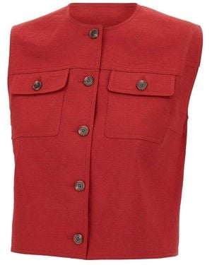 Theory Trucker Vest - Red