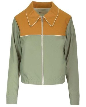 Tory Burch Reflective Zipped Jacket - Green