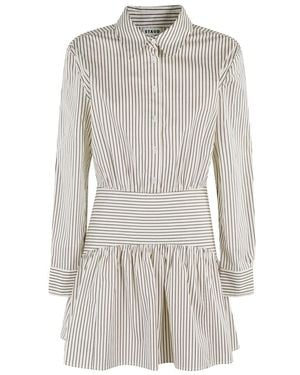STAUD Rocco Mini Dress - White