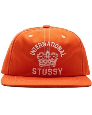 Stussy Mid International Crown Strapback Cap - Orange