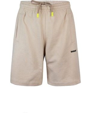 Barrow Logo Printed Drawstring Shorts - White