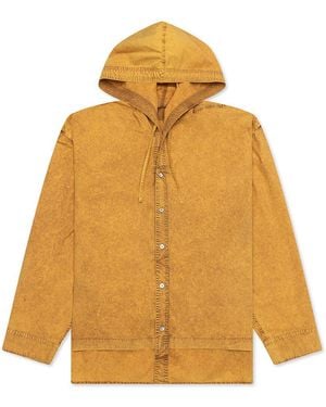 Acne Studios Hooded Button-Up Shirt - Yellow