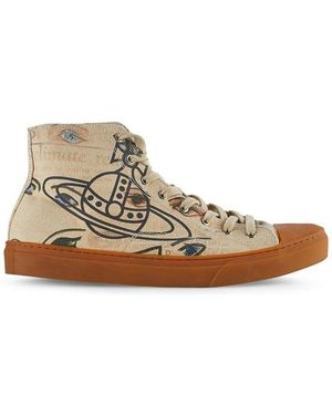 Vivienne Westwood Plimsoll High Lace-Up Trainers - Brown