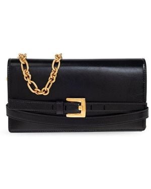 Balmain Shuffle Chain Crinkled Effect Wallet - Black