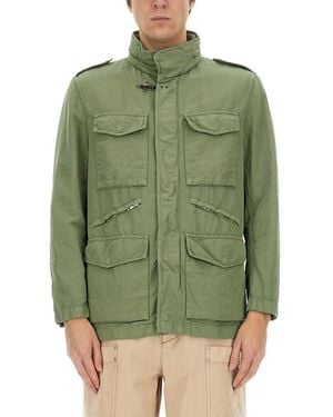 Fay Utility Jacket With Pockets - Green