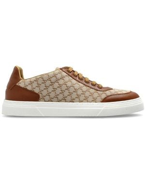 Max Mara Monogrammed Low-Top Trainers - Brown