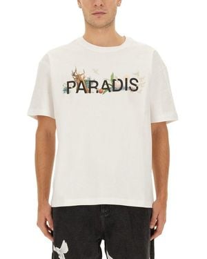 3.PARADIS Logo Emblem T-Shirt - White