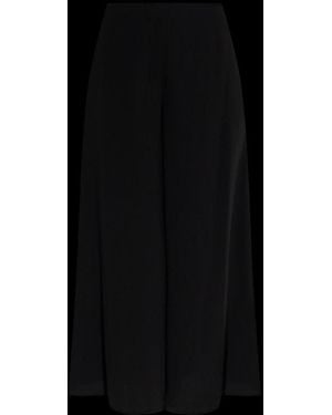 Theory Wide Leg Cropped Trousers - Black