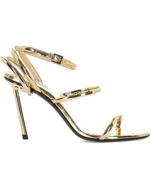 Alaïa Strapped Heeled Sandals - White