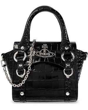 Vivienne Westwood Orb Plaque Chained Tote Bag - Black