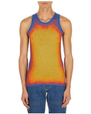 Y. Project Gradient Knitted Tank Top - Blue