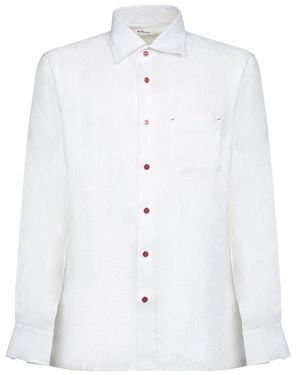 Kiton Curved Hem Shirt - White