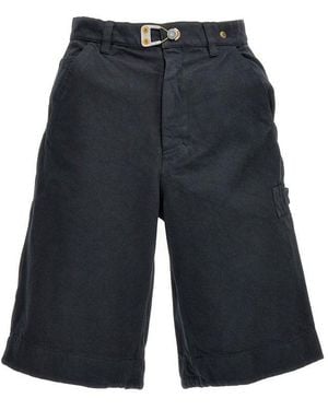 Objects IV Life Buckle-Detailed Knee-Length Shorts - Blue