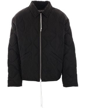 Acne Studios Quilted Nylon Zip-Up Jacket - Black