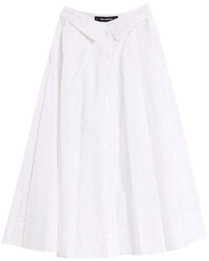 Karl Lagerfeld Poplin Maxi Skirt - White