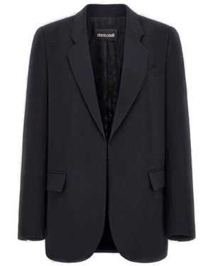 ジャケット ROBERTO CAVALLI SINGLE-BREASTED CADY JACKET 28059297_57545968_600.jpg
