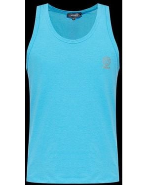 Versace Medusa Head-Printed Stretched Tank Top - Black