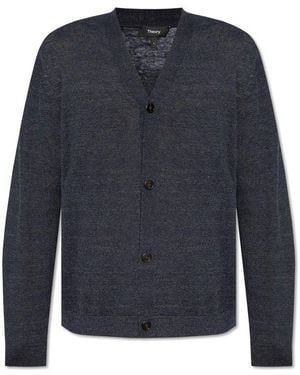 Theory Buttoned Cardigan - Blue