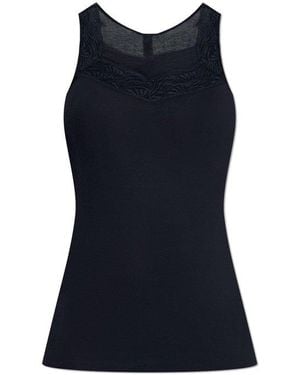 Hanro Lace Trimmed Camisole Lingerie - Blue