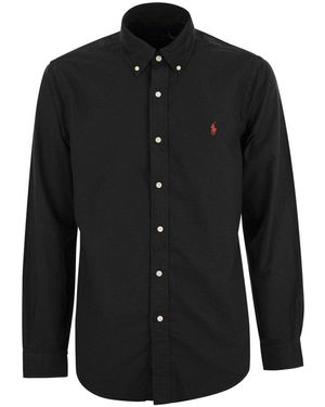 Polo Ralph Lauren Classic Fit Long Sleeve Cotton Oxford Button Down Shirt - Black