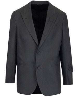 Fendi Single-Breasted Two-Button Blazer - Black