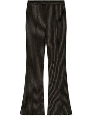 Gestuz Tailored Pinstripe Flare Trousers - Black