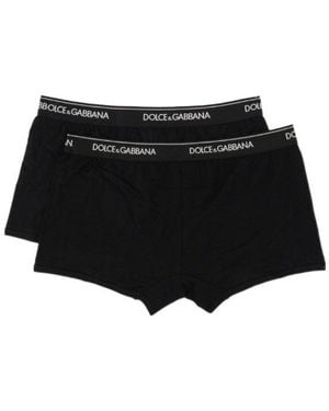 Dolce & Gabbana Set Of Two Logo Waistband Boxers - Black