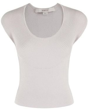 REMAIN Birger Christensen Ribbed Sleeveless Top - Grey