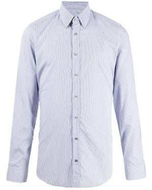 Gucci Long Sleeved Striped Classic Shirt - Blue