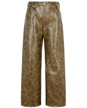 Agolde Textured Wide-Leg Pants - Natural