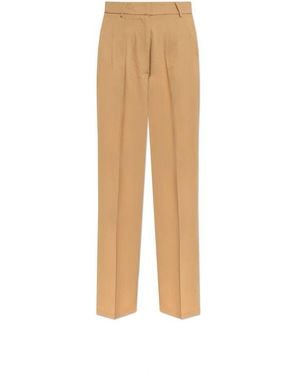 Forte Forte Tailored Wide-Leg Trousers - Natural