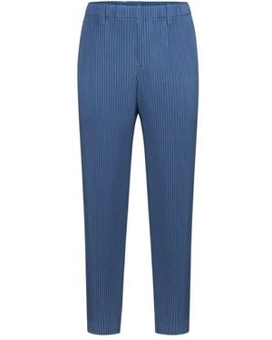 Homme Plissé Issey Miyake Pleated Tailored Trousers - Blue