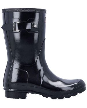 HUNTER Original Short Glossy Boots - Blue
