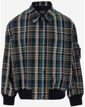 Comme des Garçons Plaid Bomber Jacket - Grey