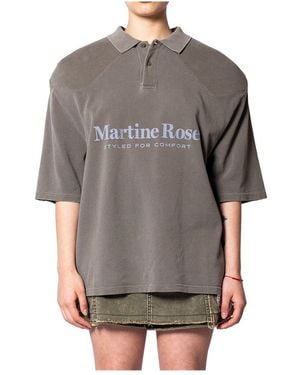 Martine Rose Padded Polo Shirt - Grey